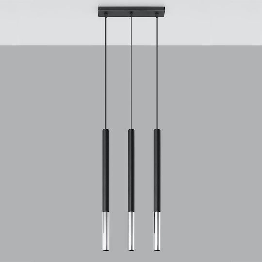 Sollux Mozaica Hängelampe Schwarz 46x17cm