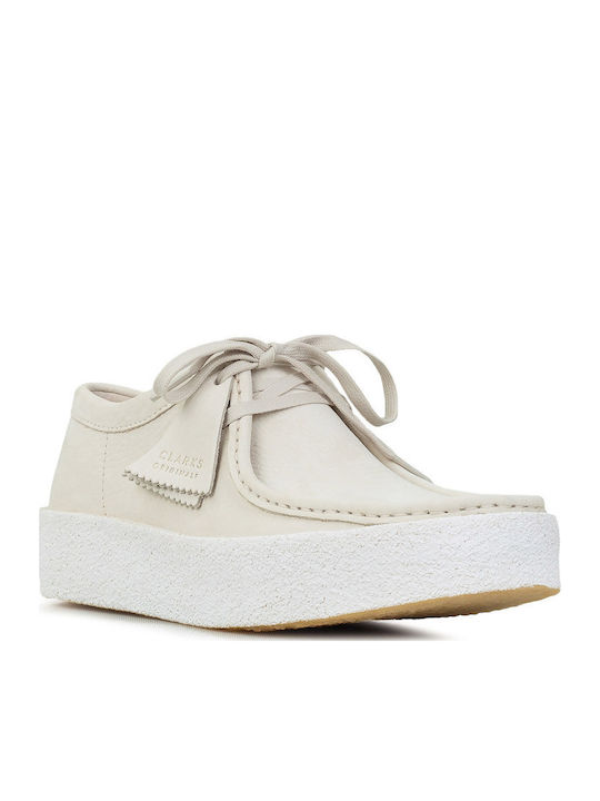 Clarks Wallabee Men's Leather Casual Shoes White