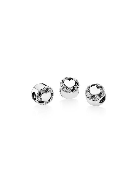 Pandora Charm Talisman cu design Inima din Argintiu