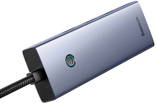 Baseus Ultrajoy Series Lite Hub USB 3.0 cu 4 Porturi USB-A Ethernet Gri