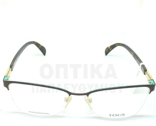 Tous Metal Eyeglass Frame Black VTO382 033M