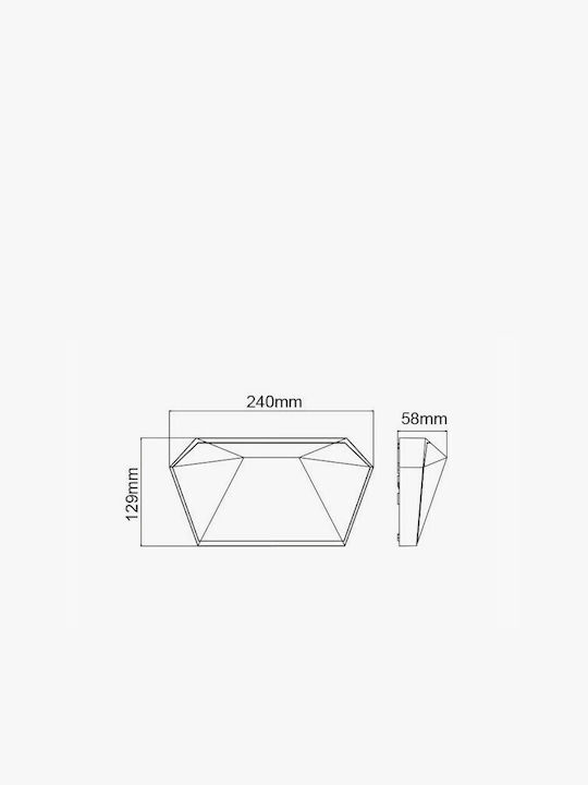 Επιτοίχιο Εξωτερικό Φωτιστικό LED IP65 10W