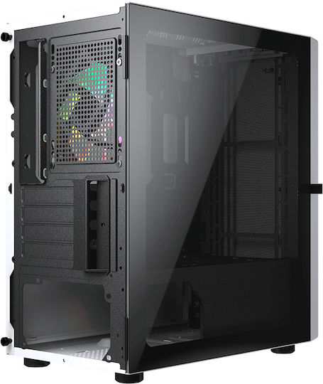 Cougar Purity RGB Геймърско бюро Мини кула Компютърна кутия със страничен прозорец Бял