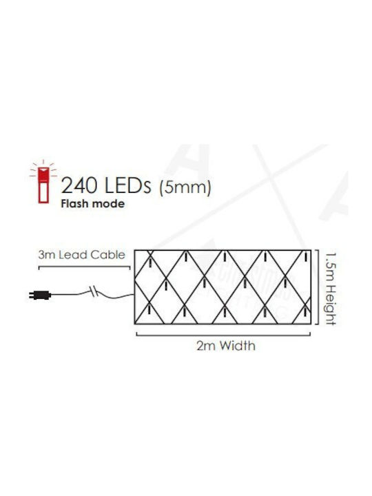 Lichter LED 2m. x 150cm Warmes Weiß Typ Netz 1Stück Lichter LED 2m. x 150cm Warmes Weiß Typ Netz 1Stück