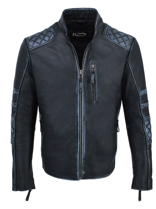 Δερμάτινα 100 Men's Winter Leather Jacket White