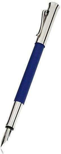 Graf Von Faber-Castell Pena de Scris Medium Albastră din Oțel cu Cerneală Albastră