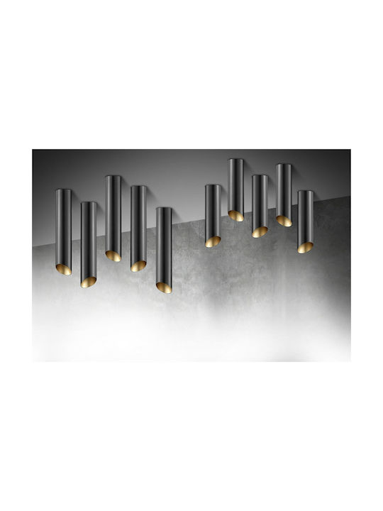 Luma Single Spot with Socket GU10 in Black Color Black Copper