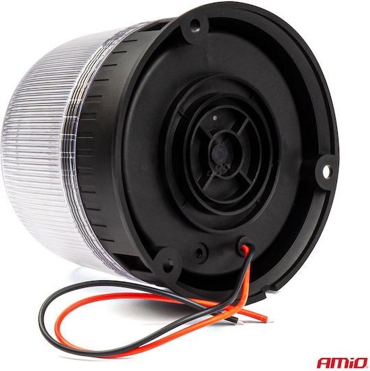 AMiO Car Beacon LED 12 / 24V 11.8cm with White / Orange Lighting