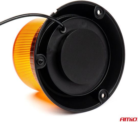 AMiO Φάρος Αυτοκινήτου LED 12 / 24V 11.5cm με Πορτοκαλί Φωτισμό
