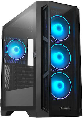 Chieftec APEX Gaming Midi-Turm Computergehäuse mit RGB-Beleuchtung Schwarz