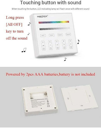 Επιτοίχιος Διακόπτης Dimmer με Πλαίσιο LED Αφής