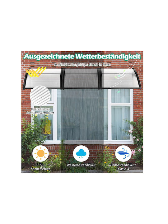 Costway Polycarbonat Kapuzinerdach P122xB99cm