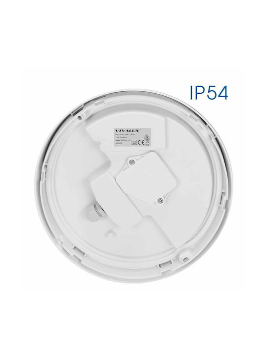 Vivalux Outdoor Ceiling Light with Integrated LED in White Color VIV004743