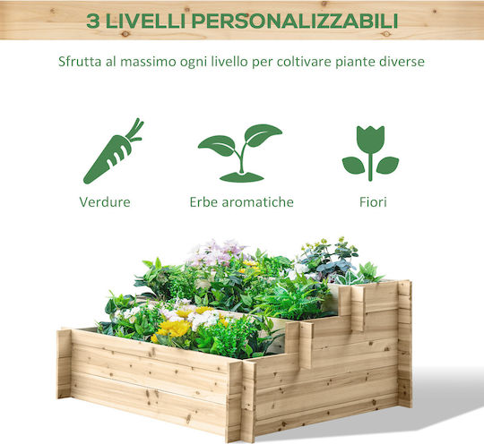 Outsunny Spruce Wood Planter Ανθοστήλη Ξύλινη 120x54εκ.