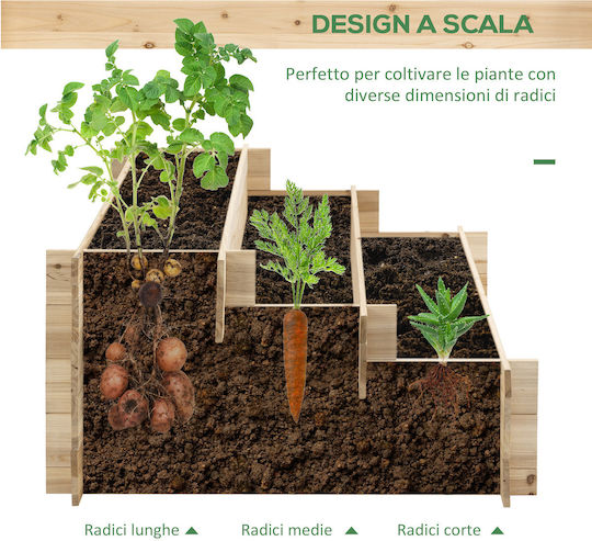Outsunny Spruce Wood Planter Ανθοστήλη Ξύλινη 120x54εκ.