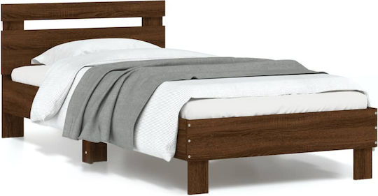 Κρεβάτι King Size για Στρώμα 200x200cm Καφέ Δρυς Κρεβάτι King Size για Στρώμα 200x200cm Καφέ Δρυς