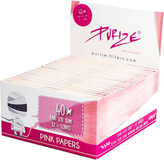 Purize Purize Листчета за свиване на цигари Slim King Size 32 листове 40бр