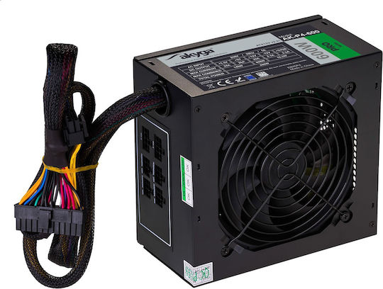 Akyga 600W Schwarz Computer-Netzteil Semi-Modular (AK-P4-600)