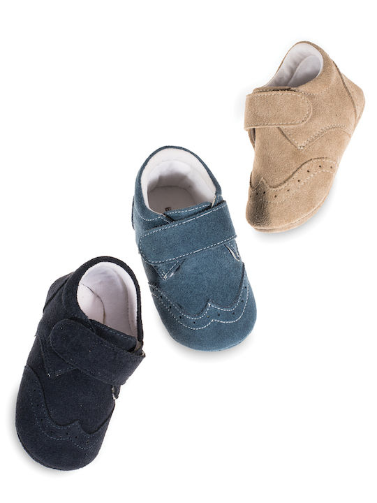 Babywalker Βαπτιστικά Δερμάτινα Oxfords Αγκαλιάς Navy Μπλε