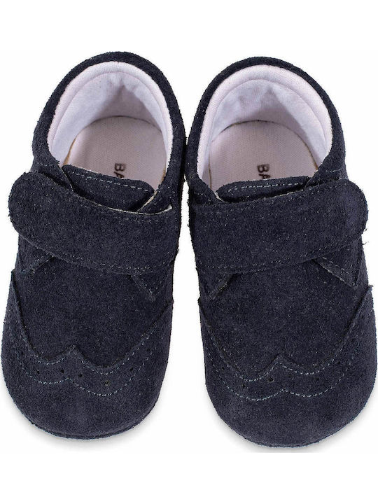 Babywalker Βαπτιστικά Δερμάτινα Oxfords Αγκαλιάς Navy Μπλε