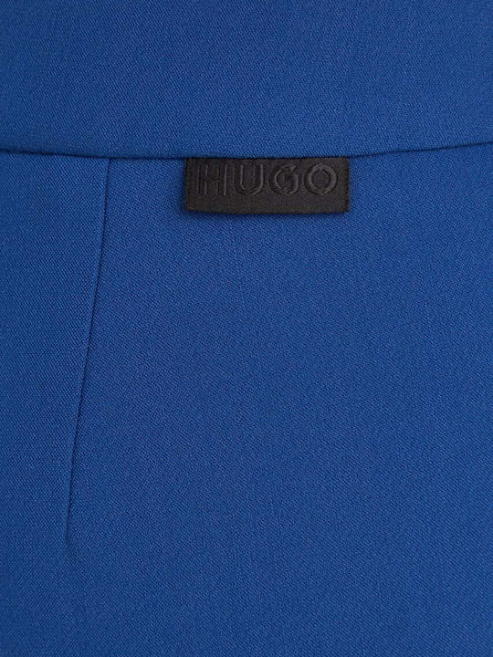 Hugo Boss Γυναικείο Υφασμάτινο Παντελόνι Μπλε