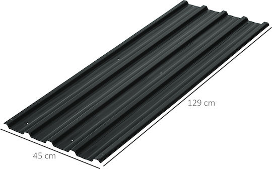 Outsunny Metal Fence Panel in Gray Color 1.29m x 45cm