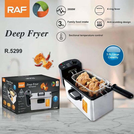 Raf R-5299 Deep Fryer 3lt Silver