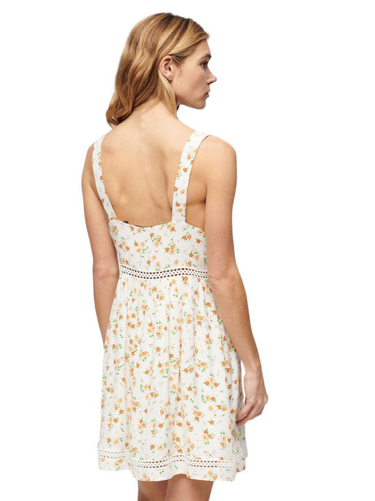 Superdry Mini Slip Dress Kleid Weiß
