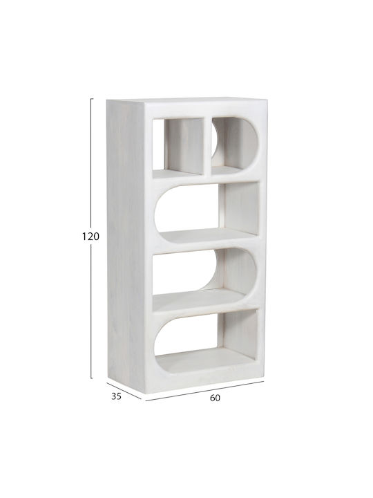 Bücherregal Kommo Weiß 60x35x120cm