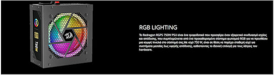 Redragon GC-PS006 750W Μαύρο Τροφοδοτικό Υπολογιστή Full Modular 80 Plus Gold
