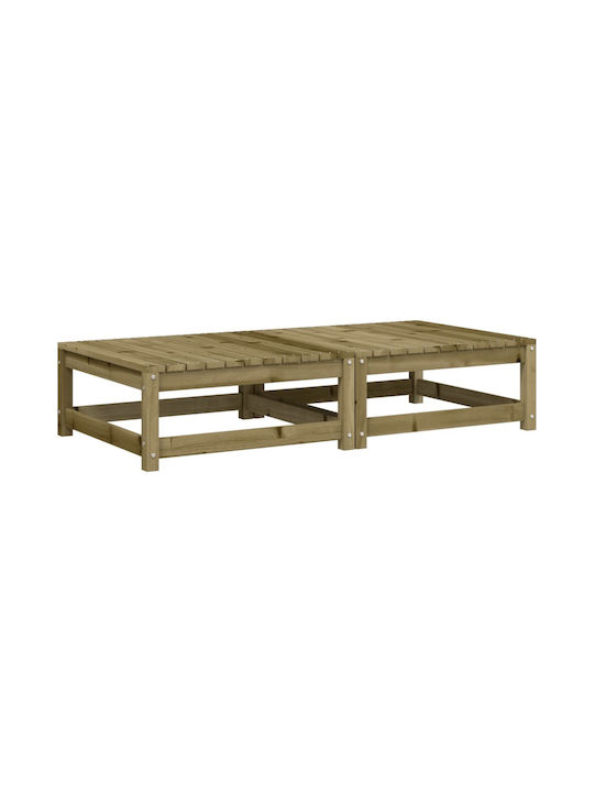 Scaun De Grădină Din Lemn Cub Pentru Exterior Cu Pernă Roz 2 Bucăți 70x70x30cm