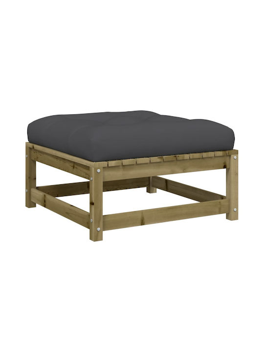 Scaun De Grădină Din Lemn Cub Pentru Exterior Cu Pernă Roz 2 Bucăți 70x70x30cm