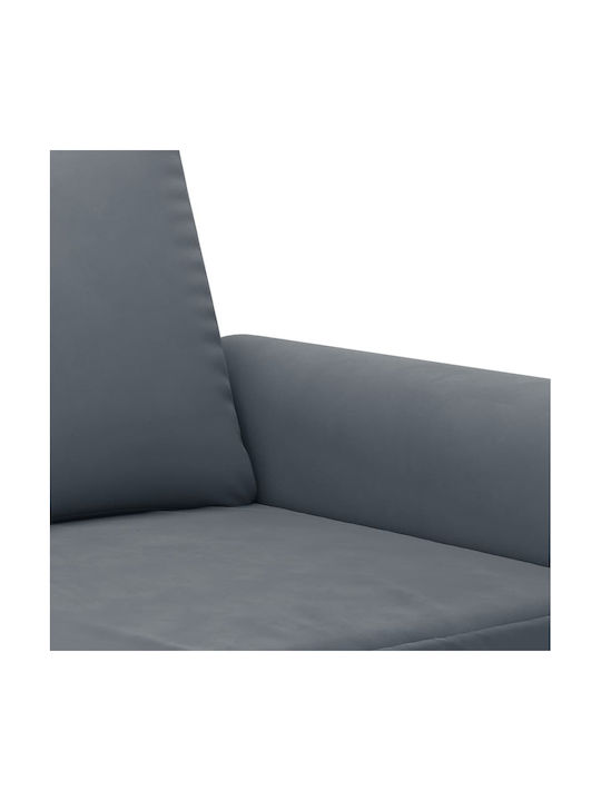 Three-Seater Velvet Dark Grey Couch 212x77x80 cm 359540