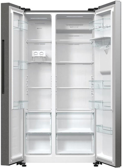 Gorenje Side-by-Side Refrigerator 547lt NoFrost H178.6xW91xD64.3cm Inox NRR9185EAXLWD