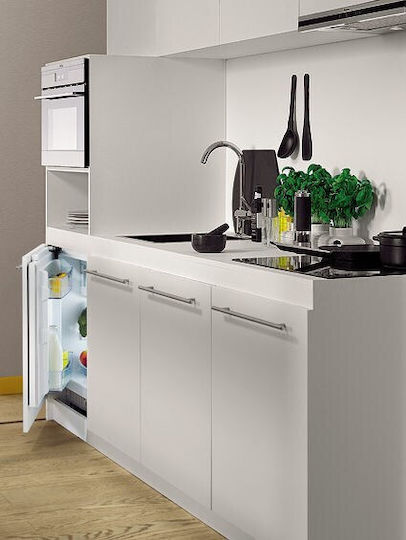 Eingebauter Einzeltür Kühlschrank 111Es H81.8xB59.6xT55cm. Weiß UM130.3
