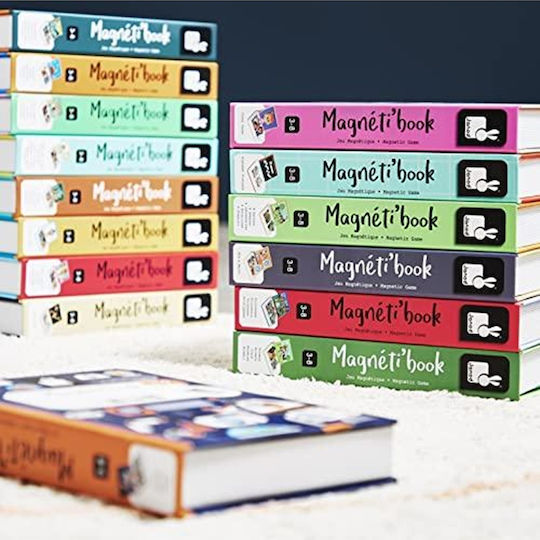 Janod Μαγνητικό Παιχνίδι Κατασκευών Dinosaurs Magneti'book για Παιδιά 3+ Ετών