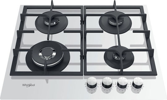 Whirlpool Erdgas-Kochfeld Autonom 59x51εκ. Weiß
