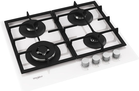 Whirlpool Erdgas-Kochfeld Autonom 59x51εκ. Weiß