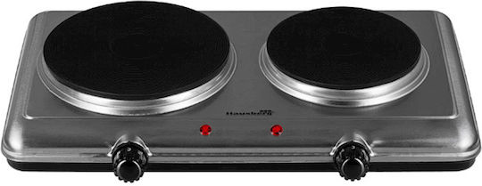 Hausberg Enamel Countertop Double Burner Inox