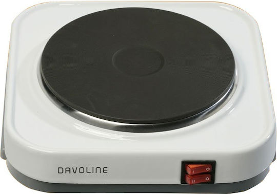 Davoline EK1500 Επιτραπέζια Εστία Εμαγιέ Μονή Λευκή