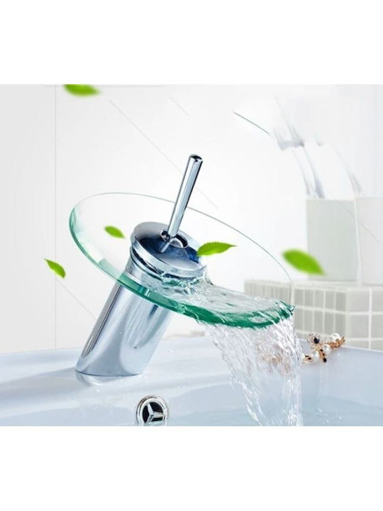 Retro Waschbeckenarmatur Silber