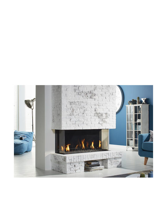 Dru Global 100 Triple BF Ενεργειακό Τζάκι Αερίου Αεραγωγών 7.5kW Τρίπλευρο με Σταθερή Πόρτα