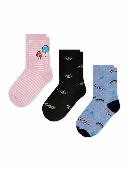 365 Charm Socks Kids' Socks Light Blue 3 Pairs