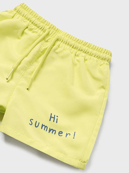 Mayoral Play Kids Swimwear Swim Shorts with Hat Lime