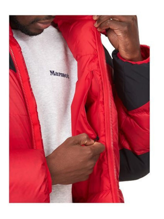 Women's Short Puffer Jacket for Winter Red