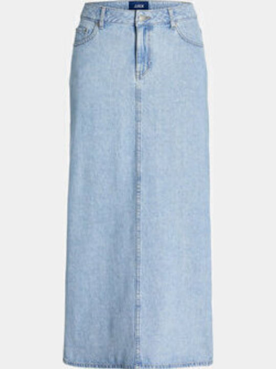 Denim Hoch tailliert Maxi Rock Blau