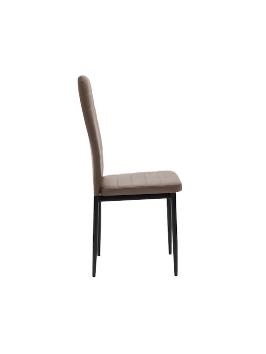 Parker Dining Room Artificial Leather Chair Cappuccino 42x48x98cm
