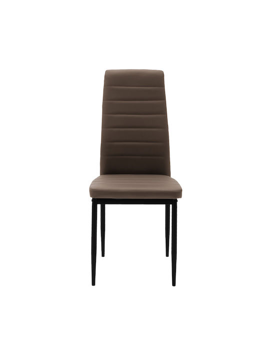 Parker Dining Room Artificial Leather Chair Cappuccino 42x48x98cm