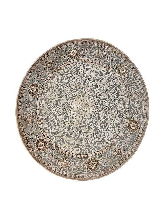 Klonaras Zira 6238 Rug Round Grey Cream