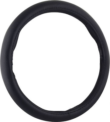 Carman Car Steering Wheel Cover with Diameter 38cm Leather Black